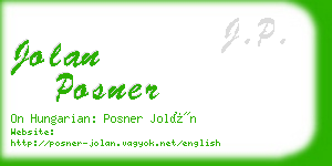 jolan posner business card